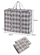 DUNISO Pack of 4 Strong Storage Laundry Bags – Big Moving/Shopping Bags with Zipper & Handles - Reusable Storage Zip Bag, Extra Large Heavy Duty Nylon Organizer Bags for Quilts Blankets Pillows Cloths - Image 2