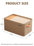 DUNISO 3pcs Wardrobe Clothes Organizer Foldable Closet Storage Organizer for Clothes Jeans Washable Closet Storage Boxes with Carrying Handles Cube Storage Bin for Home Bedroom Office - Image 3