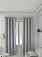 DUNISO 2 Pieces of Blackout curtains, household soundproof and heat insulating curtains，with perforated top, suitable for bedroom and living room, 132 * 240cm,grey - Image 4