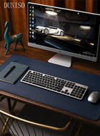 DUNISO Leather Desk Pad Protector Office Desk Mat Large Mouse Pad,Non-Slip Leather Desk Blotter Laptop Desk Pad,Waterproof Desk Writing Pad for Office and Home