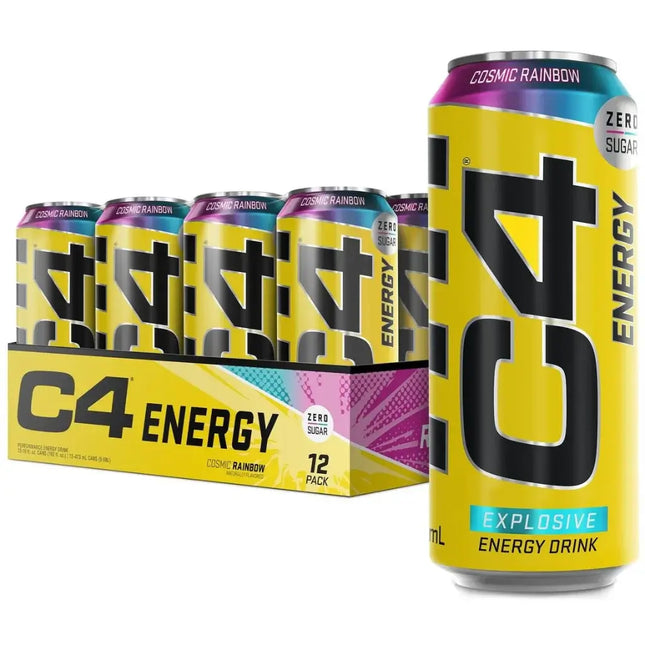 Cellucor C4 Cosmic Rainbow Explosive Energy Drink Cans - (12x500ml)