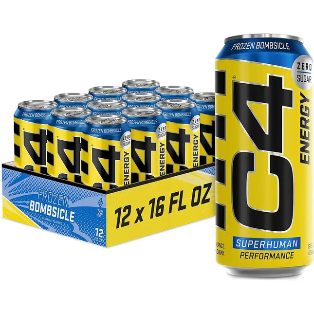 Cellucor C4 Frozen Bombsicle Explosive Energy Drink Cans - (12x500ml)