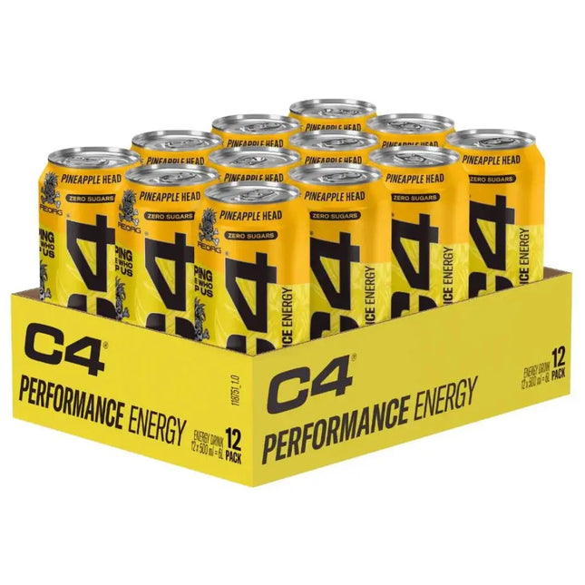 Cellucor C4 Pineapple Head Explosive Energy Drink Cans - (12x500ml)