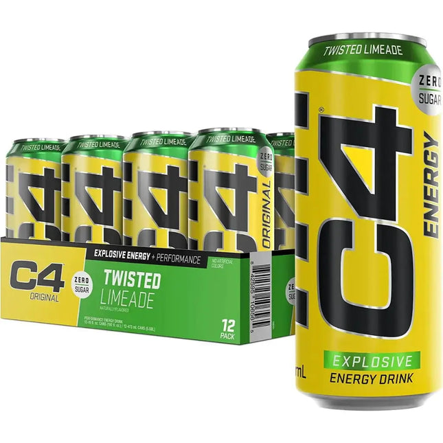 Cellucor C4 Twisted Limeade Explosive Energy Drink Cans - (12x500ml)
