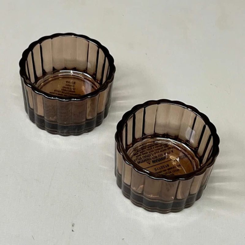 HOBBY LOBBY (24 PACK) Ribbed Glass Tea Light Holder Copper 2″ Dia X 1″ W0627644