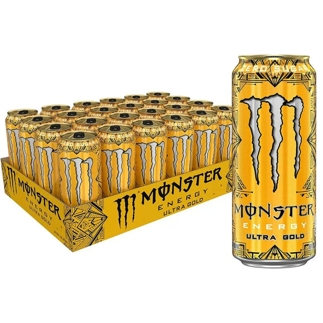 Monster Ultra Gold Pineapple Energy Drink Cans - (24x500ml)