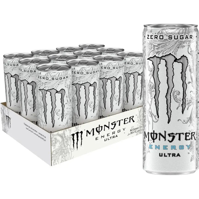 Monster Ultra White Energy Drink Cans - (12x250ml)