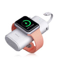 Portable Apple Watch Charger 9000mAh with Built In Lightning Cable – White-Green
