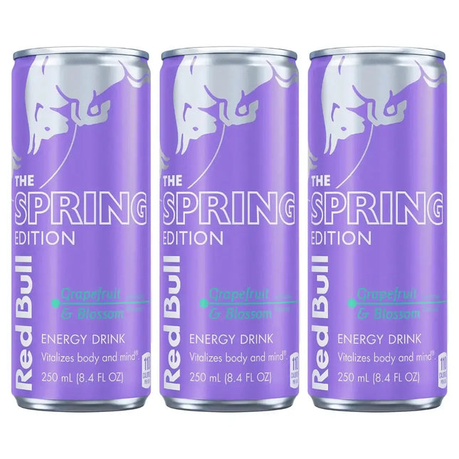 Red Bull The Spring Edition Grapefruit & Blossom Energy Drink Cans - (3x250ml)