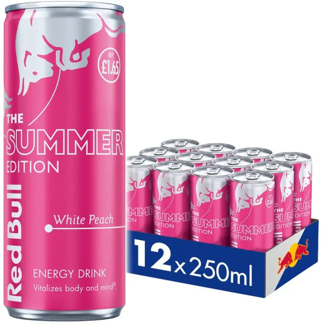 Red Bull The Summer Edition White Peach Energy Drink Cans - (12x250ml)