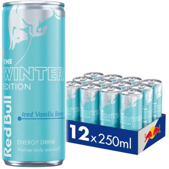 Red Bull The Winter Edition Iced Vanilla Berry Energy Drink Cans - (12x250ml)