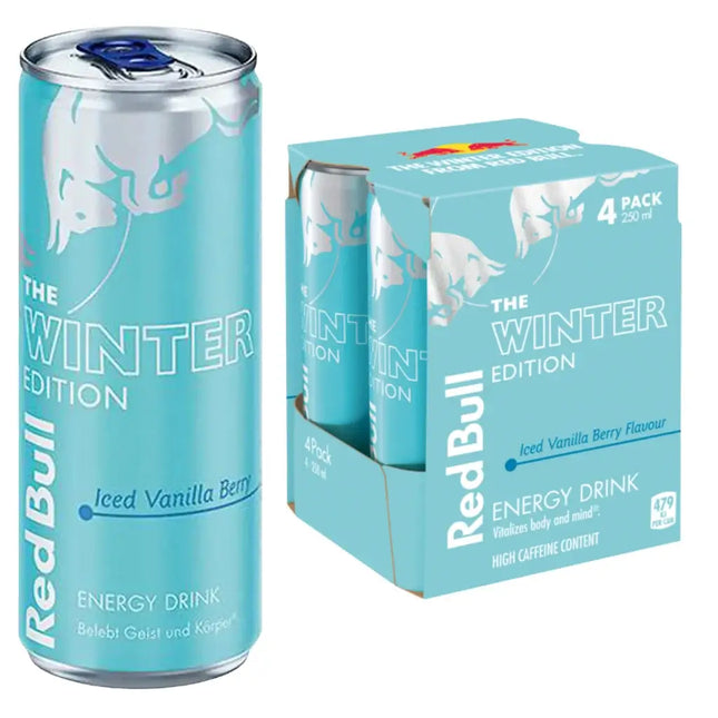 Red Bull The Winter Edition Iced Vanilla Berry Energy Drink Cans - (4x250ml)