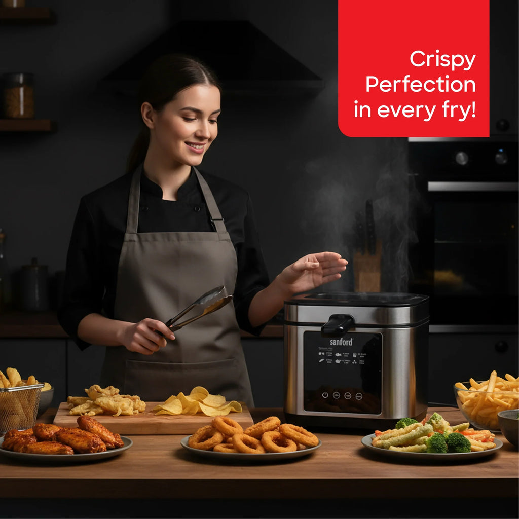 Sanford 1200W 2.5L Deep Fryer with LED Touch Screen and Timer | SF1304DF