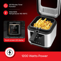 Sanford 1200W 2.5L Deep Fryer with LED Touch Screen and Timer | SF1304DF