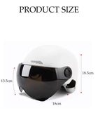 DUNISO Open Face Helmet, Breathable Motorcycle Half Helmet，Scooter Helmet With Adjustable Goggles,With Lock Buckle，Removable And Washable Lining, Adjustable Head Circumference Size，Shock And Fall Resistant, Suitable For Both Men And Women - Image 2