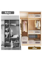 DUNISO Wardrobe Clothes Organizer,4 Pack Drawer Organizers and Storage Clothes Storage Box Visible Drawer Organizers Foldable Closet Organizer Bins Storage Containers Organizing Clothing Jeans Toys - Image 5