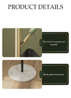 DUNISO Coat Rack，Independent Clothes Hanger，Stand Garment Rack，Clothes Rack with Marble Base for Hanging Clothes, Hats, Bags,Golden Tree Branch Shaped Green Leaf Style - Image 3
