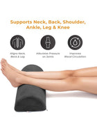 DUNISO Half-Moon Memory Foam Pillow, Multifunctional Leg Knee Pillow, Orthopedic Pillow, Crescent Pillow, Leg Pad, Soft And Firm, Relieves Pressure On The Cervical Spine, Back, Hips And Ankles, Suitable For Supine Or Side Sleepers,Black - Image 5