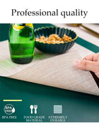 DUNISO 8-Piece Pvc Leather Placemat Set, Square Heat-Resistant And Non-Slip Table Mat, 30 x 45 Cm, Washable, Oil-Resistant, Suitable For Home, Restaurant, Cafe,Beige. - Image 3