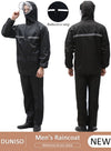 DUNISO Rain Suit Jacket and Trouser Suit Raincoat Hooded Rain Poncho Lightweight Emergency Jacket for Men and Women Outdoor All-Sport Waterproof Breathable Anti-storm
