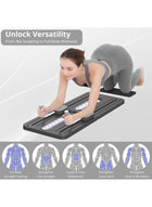 DUNISO Foldable Pilates Reformer Set，5-in-1 Multifunctional Sliding Board with Resistance Bands & Timer, Core Trainer Ab Machine Fitness Equipment for Home Gym, Women & Men，All Levels(Beginner to Advanced) - Image 4