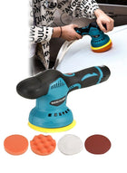 DUNISO Cordless Car Buffer Polisher Machine Kit with 1PCS 12V 2.6Ah Rechargeable Batteries, 8 Variable Speed 2800-5500RPM, Portable Polishing Waxer for Detailing/Waxing