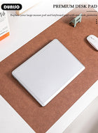 DUNISO Desk Pad Protector Mat, Dual Side PU Leather Desk Mat, Laptop Mat, Desk Protecor Mat, Large Mouse Pad Waterproof Desk Organizers Office Home Table Decor Gaming Writing Mat Smooth - Image 3