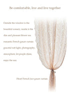 DUNISO 2 Pieces of Sheer Curtains, polyester fiber lace gauze curtains, lightweight, breathable , suitable for living rooms, bedrooms, study rooms, dining rooms, 132 * 213cm, beige - Image 2