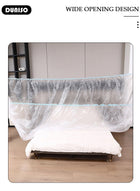 DUNISO Disposable Elastic Dustproof Film Plastic Sofa Couch Cover, Waterproof & Dustproof Plastic Bed , Sofa Bed Couch Furniture Protector Cover Shelter for Moving Protection and Long Term Storage - Image 3