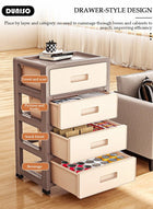 DUNISO Multipurpose Plastic 5 Layers Drawer Storage Cabinet Multifunctional Drawer Storage Organizer Waterproof Plastic Containers Box with Drawers for Kitchen,Bathroom,Bedroom,Living Room - Image 3