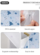DUNISO Washing Machine Cover,Waterproof and Dustproof Washer Cover, Front Opening External Automatic Roller Washing Machine Cover for 10KG Washer and dryer,Made Of PEVA Material,UV Protection, Aging Resistant - Image 2