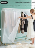 DUNISO Hanging Garment Bag, Large Closet Clothing Protector, Dust-proof Wardrobe Garment Storage Bag, Coat Covers for Closet with Zipper for Suits, Shirts, Jackets, Long Dress - Image 3