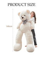 DUNISO Teddy Bear with Cute Bow, Washable Soft Plush Doll ,Stuffed Animal Toy,Gift for Children, suitable for Birthday Party or Any Special days ,140 cm - Image 2