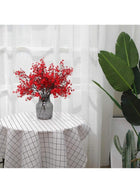 DUNISO 6 Pcs Artificial Flowers Bulk Real Touch Faux Gypsophila Bouquet Fake Plastic Silk Flowers for Home Kitchen Bedroom Wedding Festival Party Decoration - Image 4