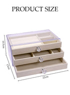 DUNISO Multi-functional Jewelry Storage Boxes And Organizers for Women Girls Velvet Flannelette Earrings Rings Necklace Bracelets Jewelry Tray Storage Case - Image 2