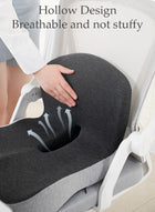 DUNISO Lumbar Support Pillow Seat Cushion for Office Chair Pressure Relief Sciatica & Tailbone Pain Relief Memory Foam Firm Coccyx Pad for Long Sitting, for Office Chair, Gaming Chair and Car Seat - Image 5