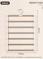 DUNISO 2 Packs Pants Hangers for Closet Storage ,  Space Saving Clothes Hanger ,Collapsible Pants Storage, Multifunctional Closet Srganizer,  Non-Slip Trousers Hangers Scarf Hanger , Organizer Rack for Pants Jeans Scarf - Image 4