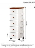 DUNISO 5-Layer Narrow Storage Cabinet  with Wheels，Multifunctional Drawer Plastic Wardrobe，Storage Drawer Units Kitchen Crevice Storage ，Storage Cabinet for Toys，Snacks，Books - Image 2