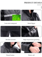 DUNISO Rain Suit Jacket Raincoat Hooded Rain Poncho Lightweight Emergency Jacket Rainwear for Men and Women Outdoor All-Sport Waterproof Breathable Anti-storm - Image 3