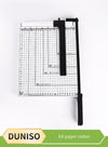DUNISO A4 paper cutter, heavy duty paper cutter, manual paper cutting tool, metal base, suitable for cutting cardboard, photos, used in homes, schools, and offices, 32 * 25 * 5cm