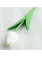 DUNISO 20 Pcs White Artificial Tulip Flower ，Fresh flower arrangement bouquets for home office wedding decoration - Image 5
