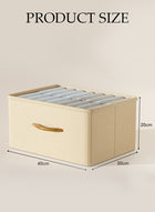 DUNISO 6pcs Wardrobe Clothes Organizer Foldable Closet Storage Organizer for Clothes Jeans Washable Closet Storage Boxes with Carrying Handles Cube Storage Bin for Home Bedroom Office - Image 4