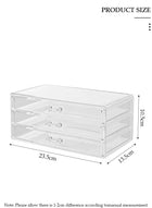 DUNISO 3 Drawer Acrylic Jewelry Organizer, Earring Storage Box,Cosmetic Organizer for Eyeshadow Palettes, Lipstick, Perfume, Mask ,Transparent Display Stand for Earrings, Rings and Small Accessories, Perfect Gift for Women - Image 2