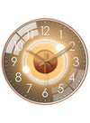 DUNISO 12 Inch Wall Clock,3D Curved Glass Large Wall Clock,Silent Non-Ticking Round Decorative Quartz Clock,for Office Home Bathroom Kitchen Bedroom School