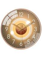 DUNISO 12 Inch Wall Clock,3D Curved Glass Large Wall Clock,Silent Non-Ticking Round Decorative Quartz Clock,for Office Home Bathroom Kitchen Bedroom School