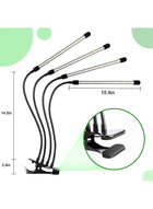 DUNISO Grow Lights For Indoor Plants，4 Head Led Grow Light，3/9/12h Timer,9 Dimmable Levels, 3 Lighting Mode﻿，Can Rotate 360 °，Suitable for Balconies, Greenhouses, Darkrooms, and Offices - Image 5