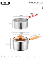 DUNISO Deep Fryer Pot with Fry Basket, Stainless Steel Oil Strainer Pot, Food Cooking Pot With Lid, Deep Fry Pan with Easy Grip Handle for Home Use, Stovetop Fryer with Basket for French Fries, Chicken Wings - Image 4