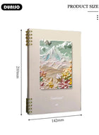 DUNISO A5 80 Pages Loose Leaf Notebook with Waterproof Case Simple Student Loose Leaf Paper Diary Round Hole Removable Loose-Leaf Notebook Business Notebook for Student Office Writing - Image 4