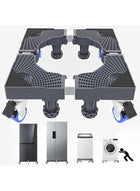 DUNISO Washing Machine Base Stand, Adjustable Mobile Base，With Universal Wheels And 4 Single Lock Wheels, Moisture Resistant And Durable，Suitable For Washing Machines, Dryers, Refrigerators