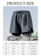 DUNISO Men's Swimming Trunks with Compression Liner, Double Layer Quick Dry Beach Shorts with Adjustable Belt Loose Breath Swim Shorts Swimwear Bathing Suits for Beach and Swimming - Image 2
